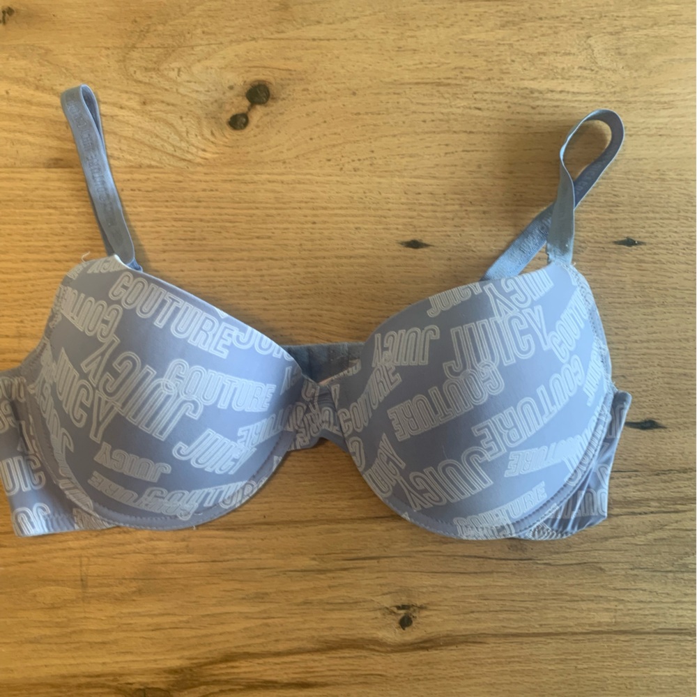 Juicy‎ Logo Dusty Blue Bra Women’s 40C Full Coverage Preloved